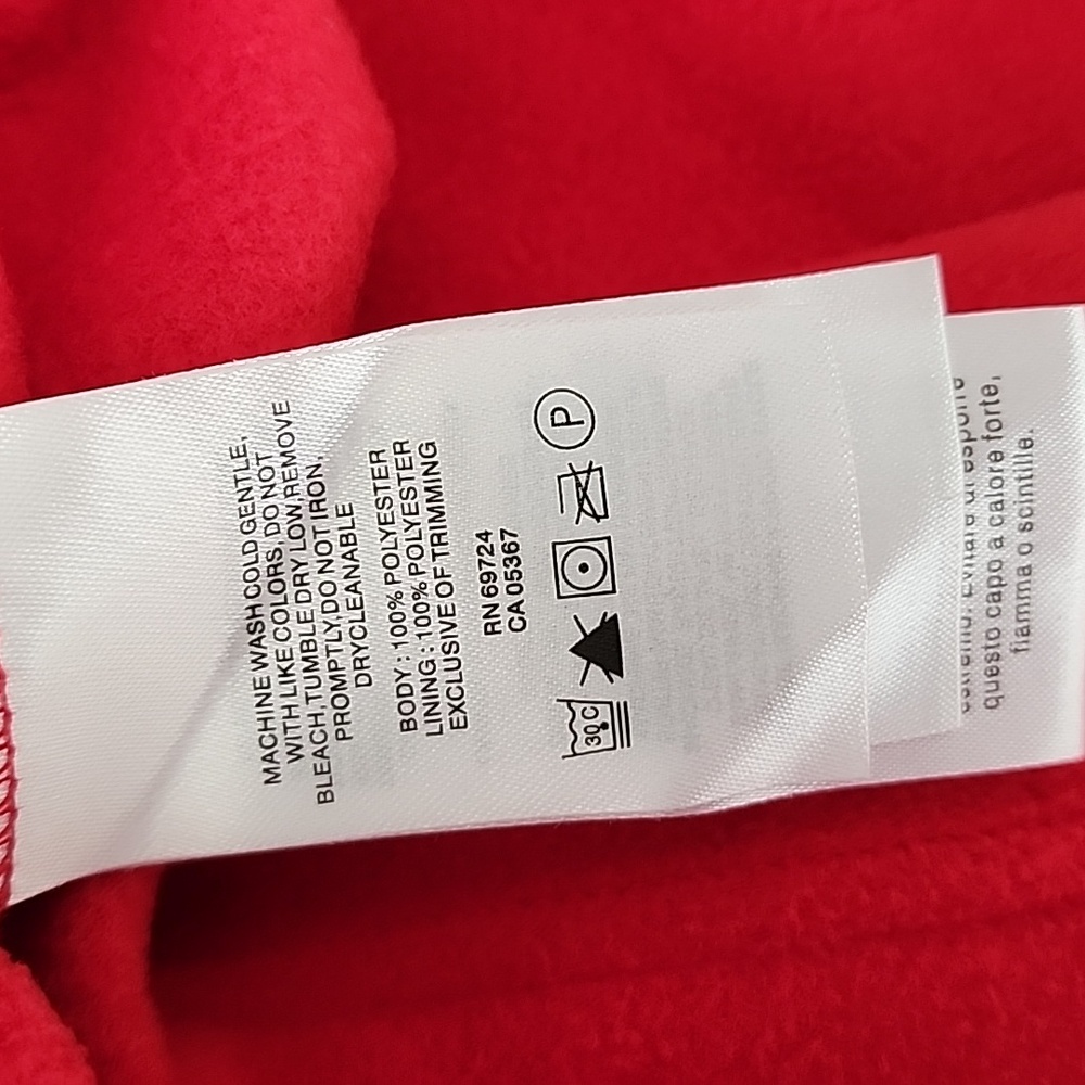 Columbia Two-Tone Red and Gray Fleece Jacket. Size Small 8 - Picture 7 of 8